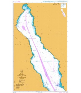 British Admiralty Nautical Chart 2373 Suez Bay (Bahr el Qulzum) to Ra's Sharatib
