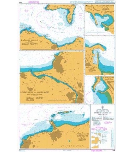 British Admiralty Nautical Chart 2494 Plans on the North Coast of Ireland