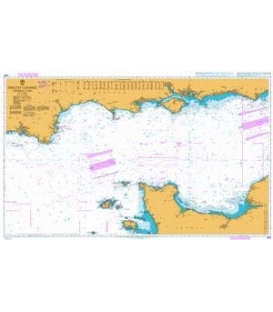 British Admiralty Nautical Chart 2656 English Channel Central Part