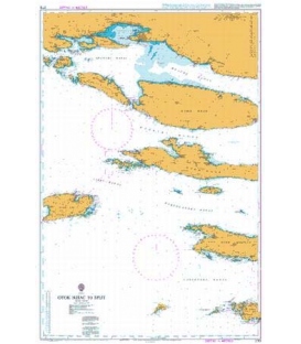 British Admiralty Nautical Chart 2712 Otok Susac to Split