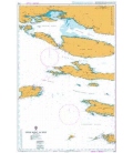 British Admiralty Nautical Chart 2712 Otok Susac to Split