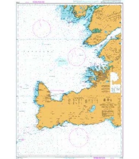 British Admiralty Nautical Chart 2734 Approaches to Reykjavik