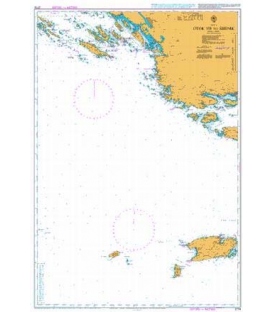 British Admiralty Nautical Chart 2774 Otok Vis to Sibenik