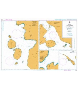 British Admiralty Nautical Chart 2786 Plans on Halmahera and Adjacent Islands