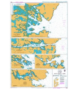 British Admiralty Nautical Chart 2825 Lochs on the East Coast of Uist