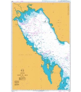 British Admiralty Nautical Chart 2847 Qatar to Shatt al `Arab