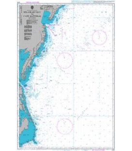 British Admiralty Nautical Chart 2861 Delaware Bay to Cape Hatteras