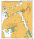 British Admiralty Nautical Chart 3161 Halden and Approaches