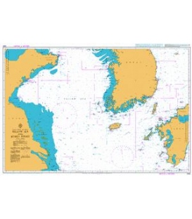 British Admiralty Nautical Chart 3480 Yellow Sea and Korea Strait