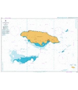 British Admiralty Nautical Chart 3936 Approaches to Jamaica