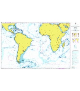 British Admiralty Nautical Chart 4003 A Planning Chart for the South Atlantic Ocean