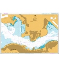 British Admiralty Nautical Chart 4118 Harbour, Central Part