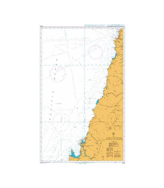 British Admiralty Nautical Chart 4240 Bahia Valparaiso to Golfo de Arauco