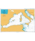British Admiralty Nautical Chart 4301 Mediterranean Sea, Western Part