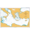 British Admiralty Nautical Chart 4302 Mediterranean Sea Eastern Part