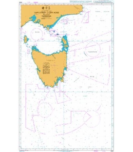 British Admiralty Nautical Chart 4644 Cape Otway to Cape Howe including Tasmania