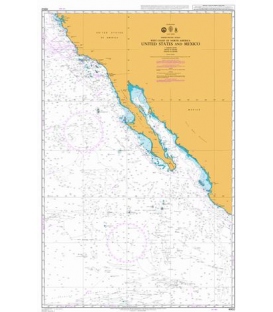 British Admiralty Nautical Chart 4802 United States and Mexico
